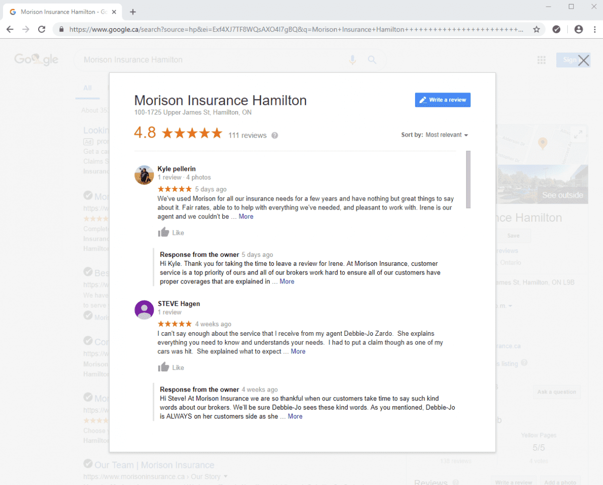 Online Review - Ontario, Canada