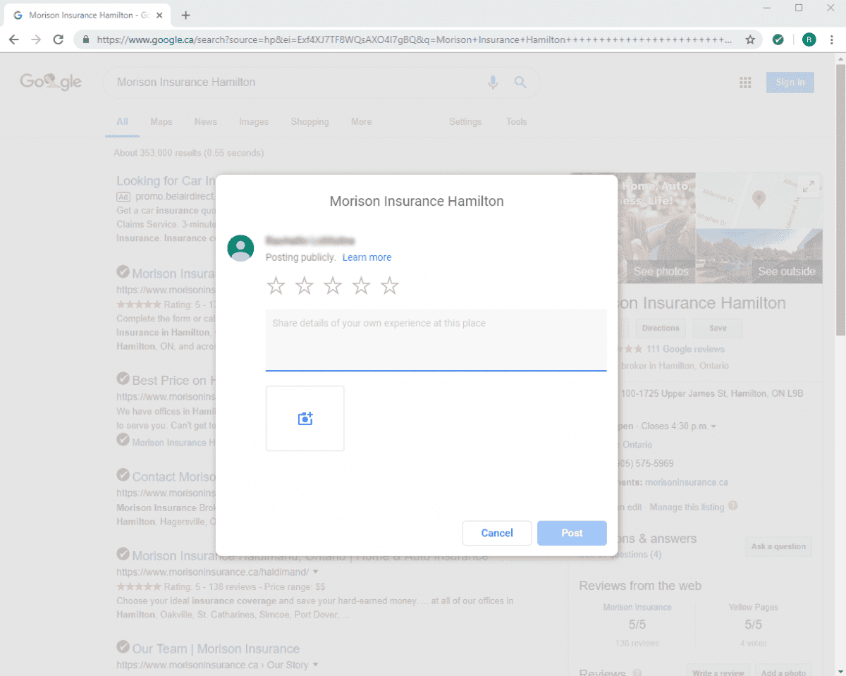 Online Review - Ontario, Canada
