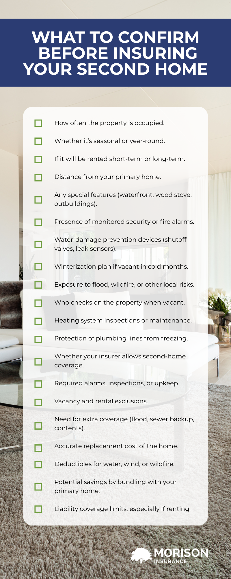what to confirm before insuring your second home morison insurance